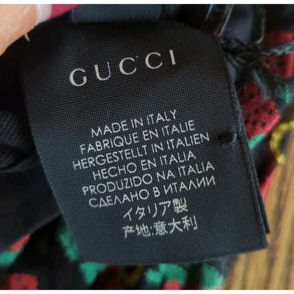 Authentic GUCCI Black Strawberry HORSEBIT FRAISE Tights Stockings S Please Read! - Picture 9 of 16